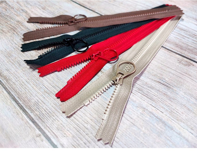 YKK 台灣廠製 塑鋼拉鍊 自然風拼布包專用, 黑色,12吋(30公分), 1個