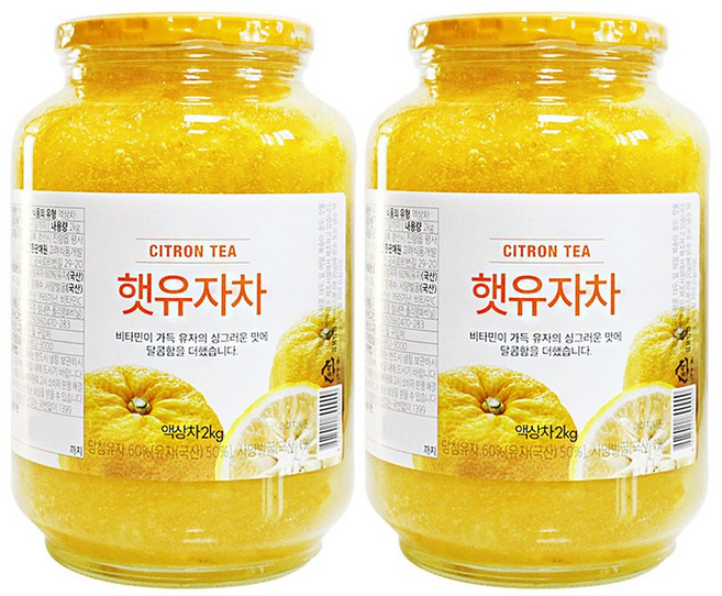 고려 25년 햇유자차 (25년 11월 생산), 1개, 2개입, 2kg