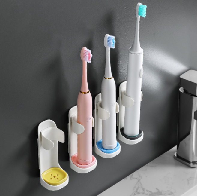 파스텔 색상 칫솔 거치대 칫솔 꽂이 전동칫솔거치대 보관 홀더, 전동칫솔거치대(그레이), 1개