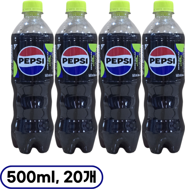 펩시 제로 슈거 라임향, 500ml, 20개