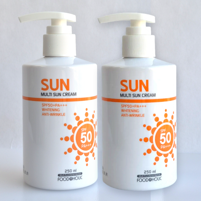 더마인드 백탁없는 눈시림없는 끈적임없는 데일리 수분 선크림 순한 대용량 멀티 썬크림 SPF50 PA+++, 2개, 250ml