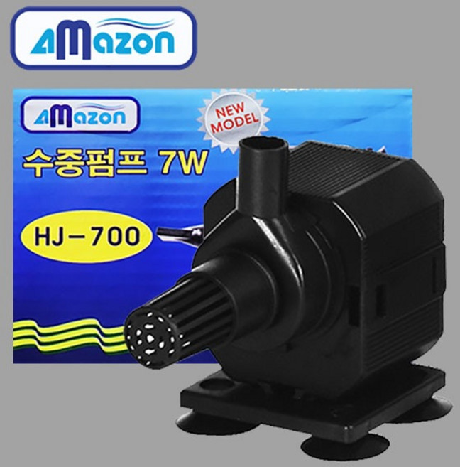 다팜아쿠아 아마존 HJ-700 7W 수족관 분수 섬프 상면 여과기용 저소음 고출력 수중 펌프 모터, 1개