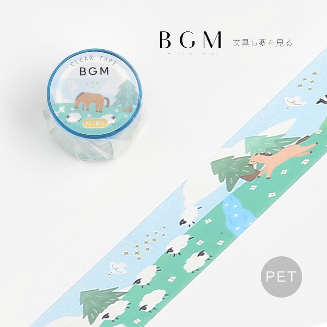 BGM 透明PET膠帶 牧場物語系列, 1個