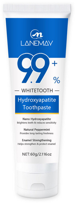 LANEMAY 納米羥基磷灰石牙膏 薄荷味 亮齒護釉 緩解敏感 60g, 1個