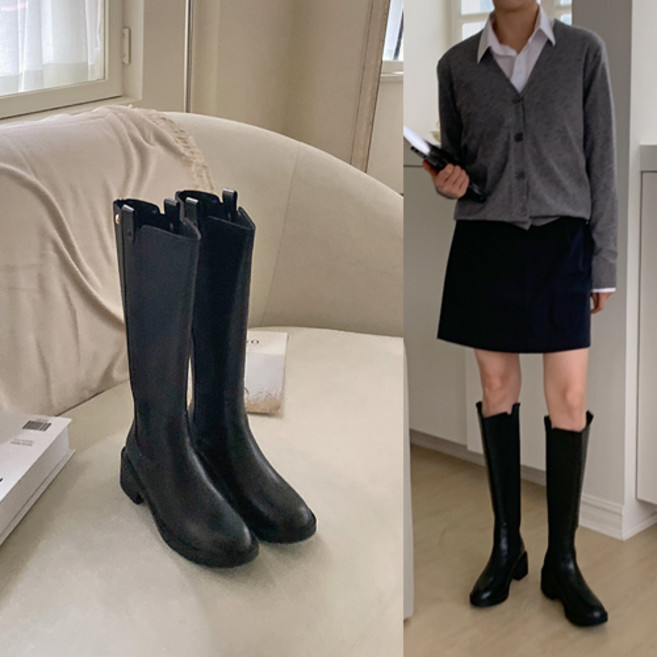 엠에스어패럴 빅사이즈 모노 롱 첼시 부츠