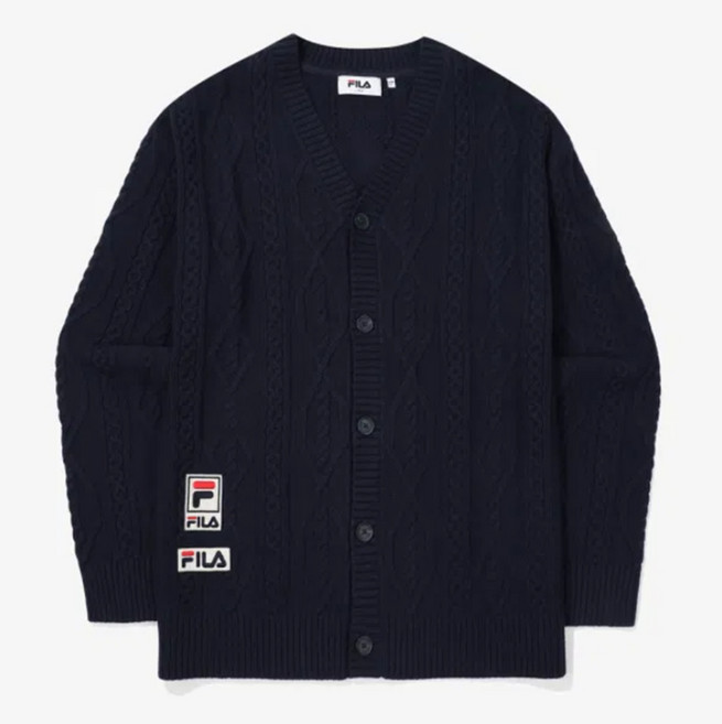 휠라 FILA 오버핏 케이블 가디건 FS2STF1111X-INA