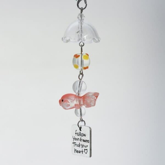 감성 금붕어 비즈 후우링 장식 에어팟 열쇠고리 키링, 보석장식