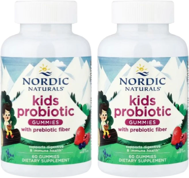 Nordic Naturals 어린이용 프로바이오틱 구미젤리 그레이트 베리 구미젤리 60개 2개 - 쿠팡
