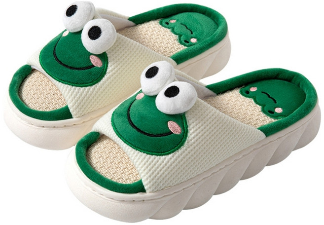 여성 사계절 유니버설 걸에게 적합한 당근 개구리 슬리퍼