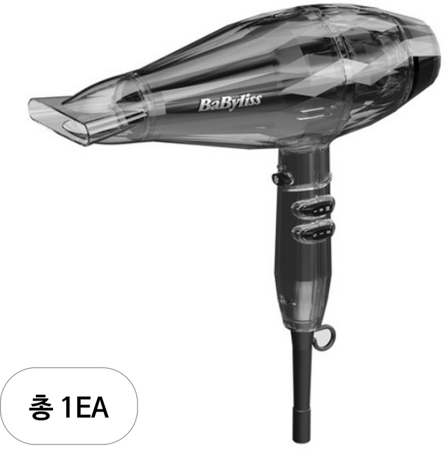 바비리스 시스루 드라이어 D1990BK 1800W, 블랙, 1세트