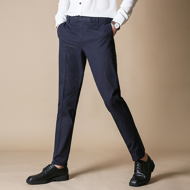 블루포스 레벤트 뒷밴딩 슬랙스 빅사이즈 스판 남성 슬렉스 정장 바지 남자 캐쥬얼 의류 면바지