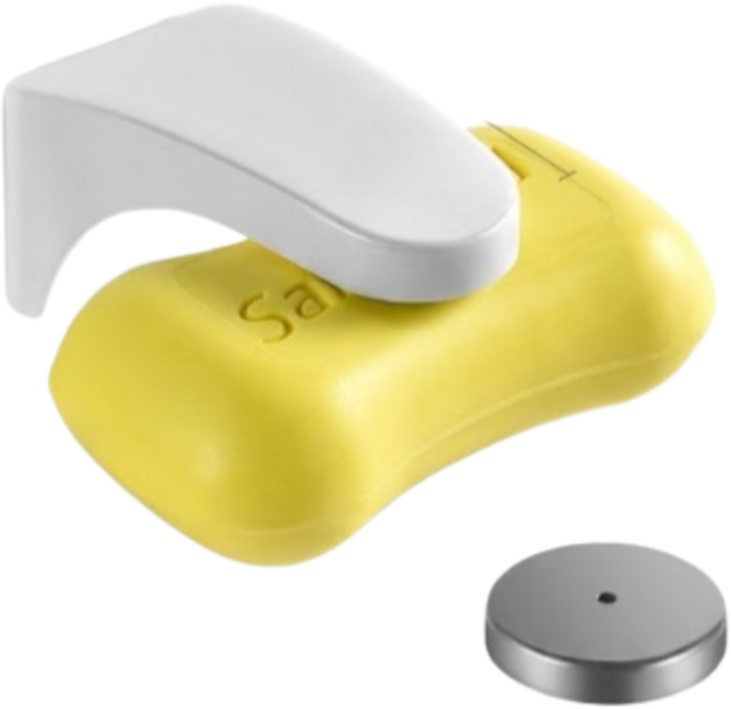 모어벨 벽걸이형 자석 비누 거치대, 화이트, 1개