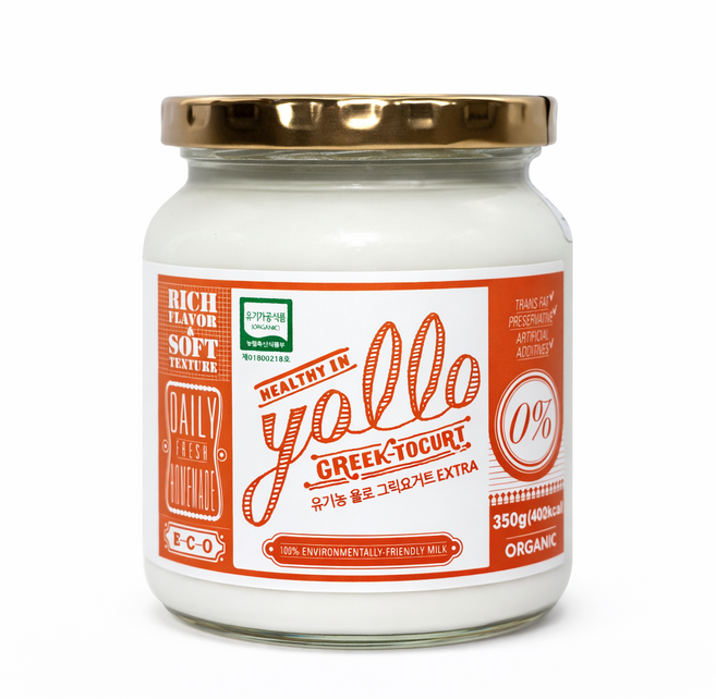 유기농 욜로 그릭요거트 엑스트라 350, 350g, 1개