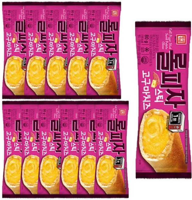 한성 롤피자스틱 고구마치즈 피자 80g x 12개 / 냉동 한입피자, 1개, 960g