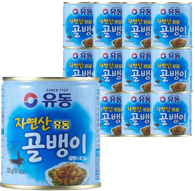 유동 자연산 골뱅이, 230g, 12개