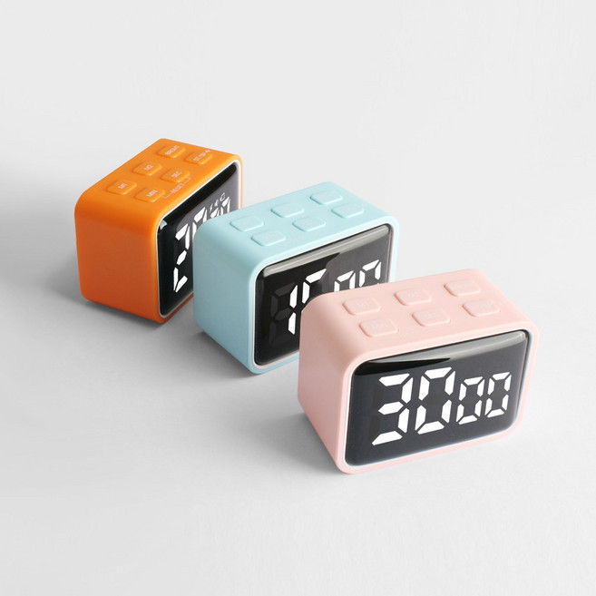 LED 휴대용 타이머 시계 공부타이머 타임워치 뽀모도로, 핑크, 1개