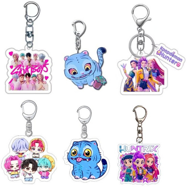 케이팝 데몬 헌터스 케데헌 아크릴 키링 6p 세트, 6개, 케데헌키링