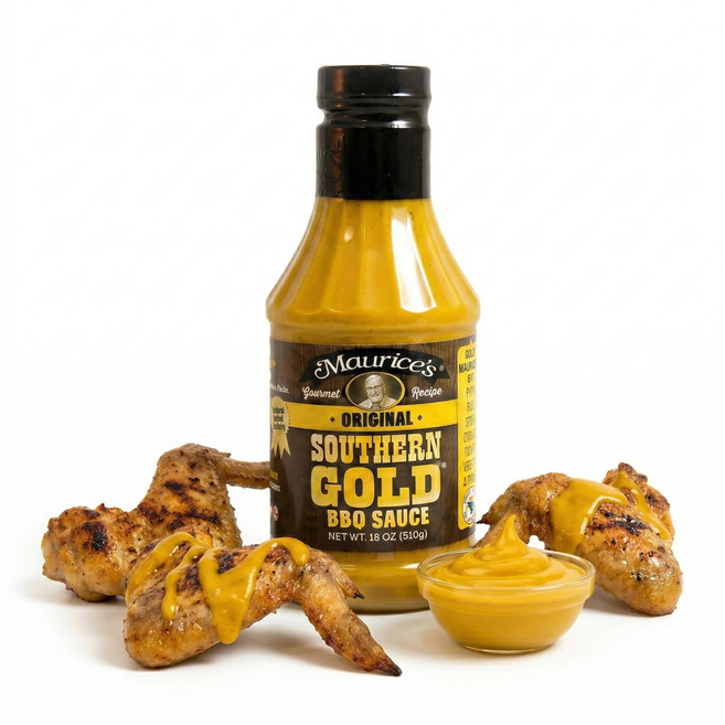 모리스 서던 골드 BBQ 소스 – 클래식 캐롤라이나 머스타드 Maurice’s Southern Gold BBQ Sauce – Classic Carolina Mustard BBQ S, 510g, 1개