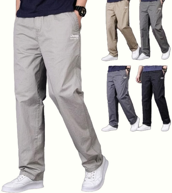 지프스피릿 캐주얼 루즈핏 허리 밴딩 바지 스트레이트핏 팬츠 워크웨어 JP2226