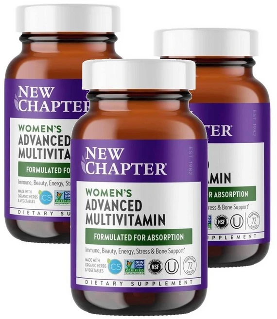 뉴챕터 우먼 어드밴스드 멀티비타민 New Chapter Women Multivitamin Fermented, 3개, 72정 - 쿠팡