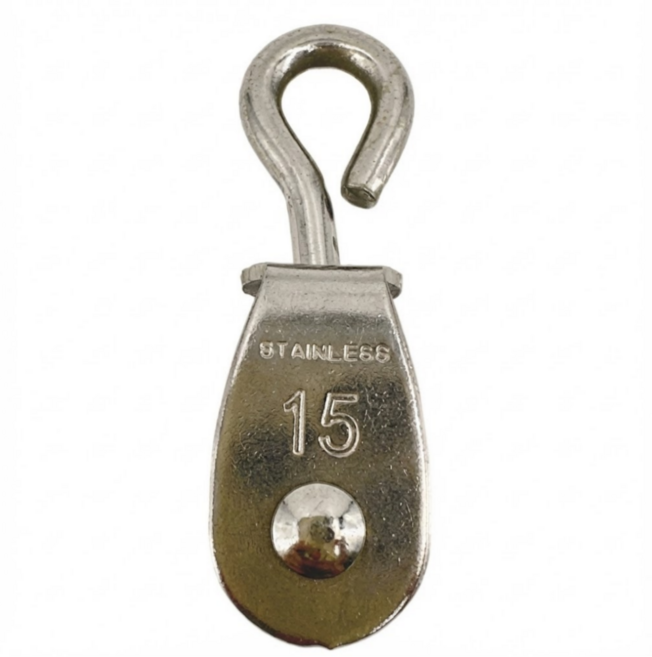 생활의정석 스테인리스 소형 와이어 도르래 2개입, 실버