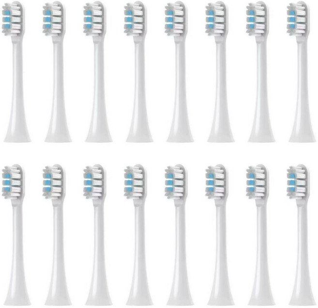 xiaomi호환 MIJIA T301/T302/T501/MES605/MES607/MES608 전동 칫솔 강모 노즐 4/8/16pcs 용 교체용 헤드, [05] 16pcs WHITE Standard