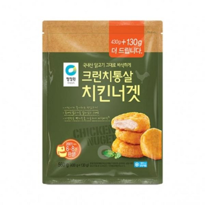 청정원 크런치통살치킨너겟, 560g, 1개
