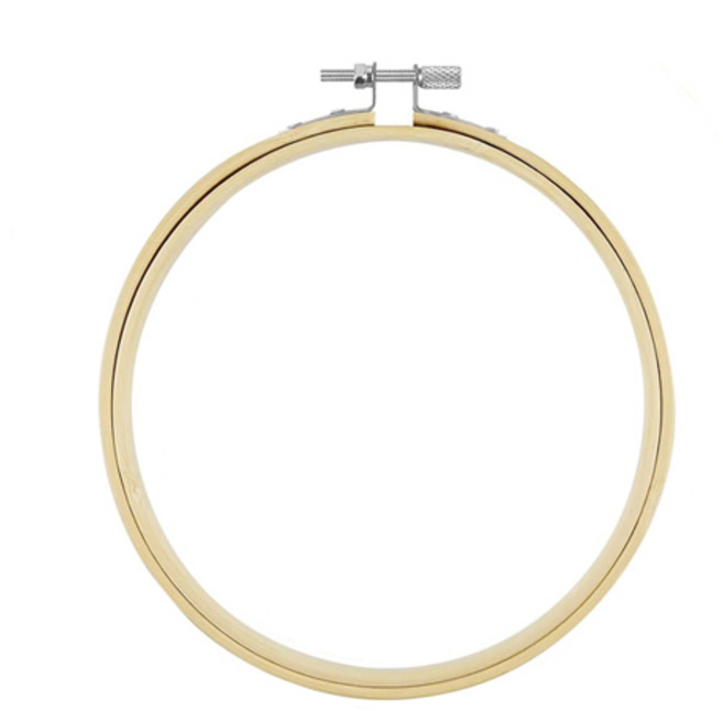 프루마 자수용 원형 수틀 20cm, 1개, 베이지