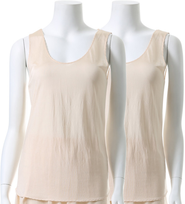 캐리루시 국산 인견 무지 조끼런닝(2P)