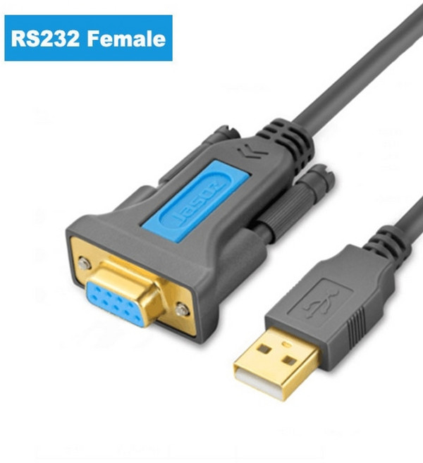 jasoz usb to rs232 com 포트 직렬 pda 9 db9 pin with pl2303 칩셋 어댑터 변환기 for windows 7 xp 출납원 등록 모뎀, RS232 여성, 2m