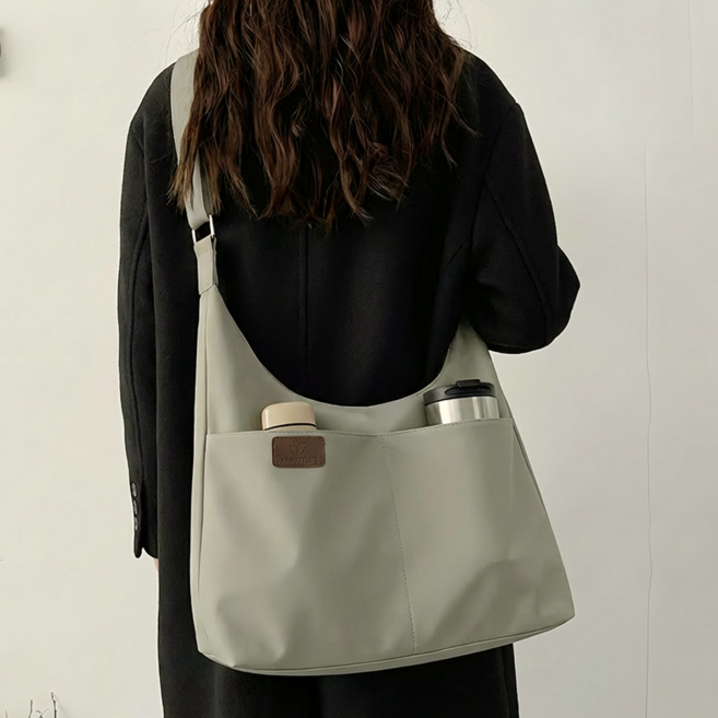 엘딕스 투포켓 데일리 숄더백 나일론 보부상가방