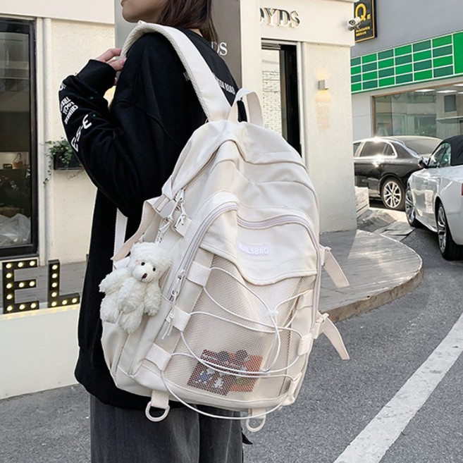 아모르주 스트링 백팩 남자 여성 학교 노트북 신학기 가방