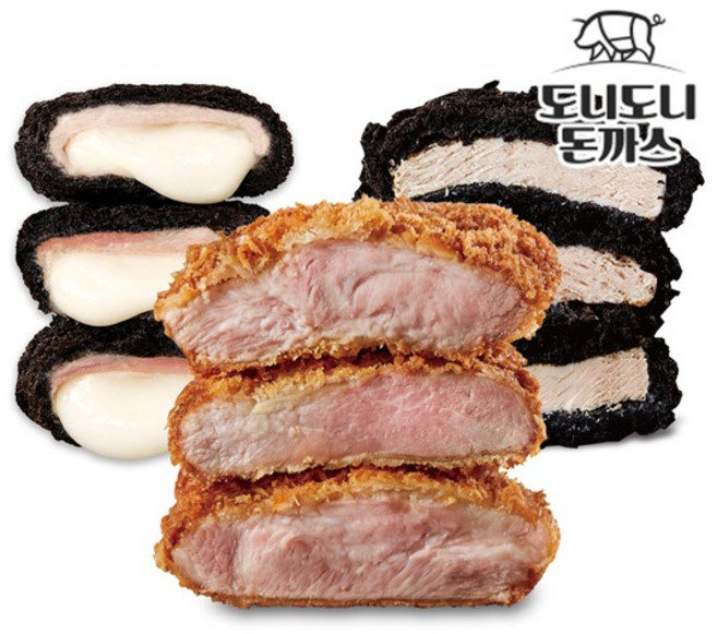 정형돈 도니도니 돈까스 통목살 통등심 통치즈 총 4팩+기본소스4팩, 통목살4+기본소스4