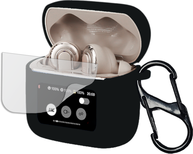 JBL TOUR PRO3 하우징 컬러 슬림핏 케이스 액정 스크린 필름, 블랙, 1개