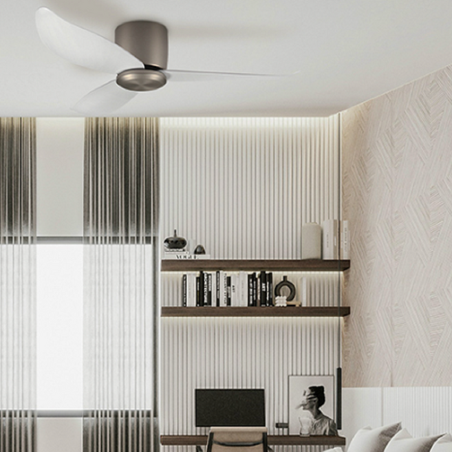 46인치 실링팬 천장형 선풍기 양방향 회전 여름 겨울 겸용 인테리어 거실 주방 매장 카페용 조명팬, 3. 블랙 몸체 + 화이트 날개