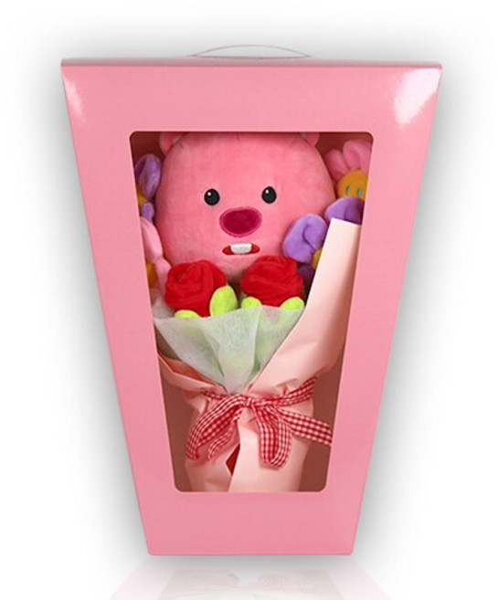 [아이코닉스] 잔망루피 꽃다발 봉제인형, 1개, 핑크, 65cm