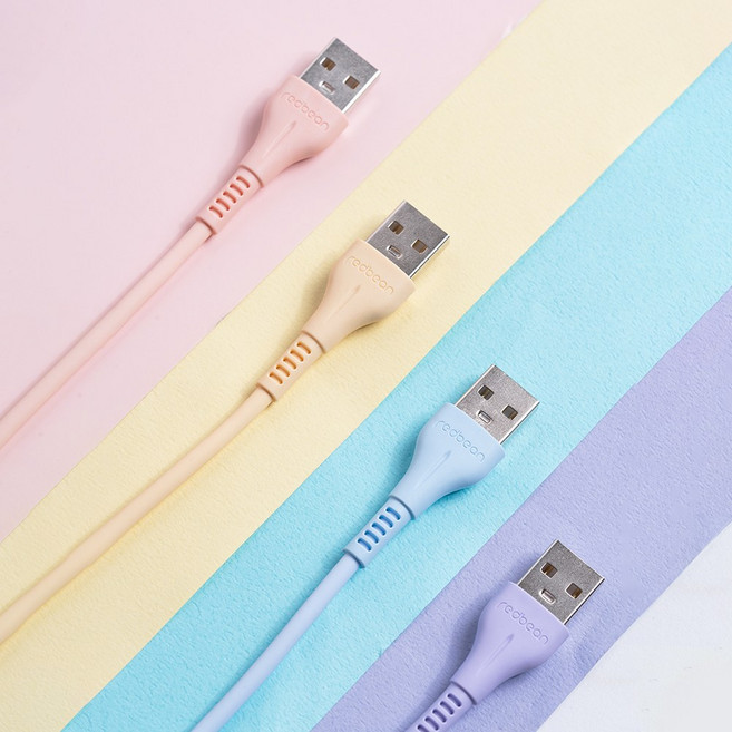 레드빈 실리콘 A to C 타입 고속충전 케이블 1.5m, 바나나푸딩, CtoC 150cm, 1개