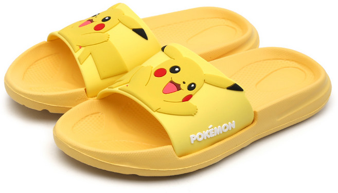 포켓몬스터 피카츄 옐로우 키즈 슬리퍼