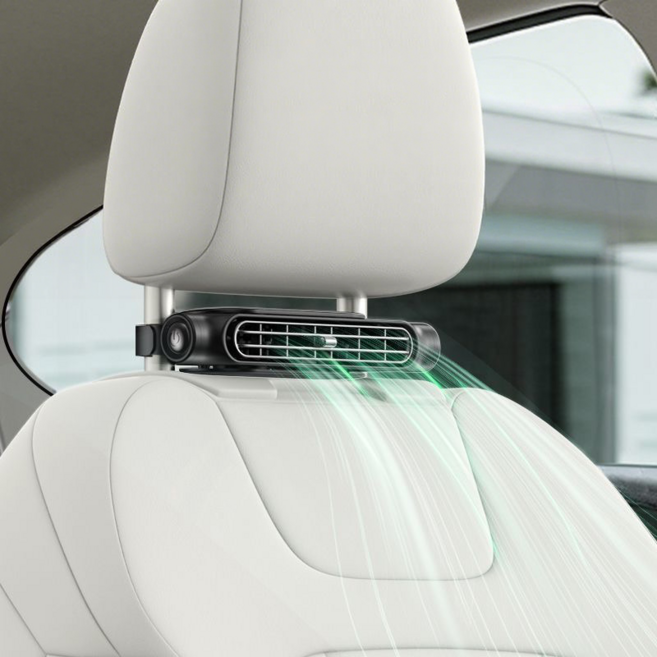 Detao 차량용 선풍기 차량 자석 선풍기 핸디형 무선 선풍기 Type-C 충전 3단계 풍속 조절, 화이트