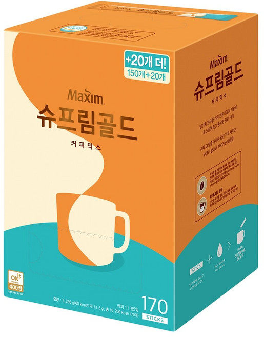 동서 맥심 슈프림골드 150T+20T, 13.5g, 170개입, 1개