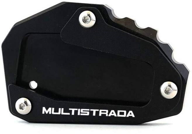 사이드 스탠드 클립 호환 확장 패드 발판 두카티 멀티스트라다 950 1100 1200 1260 1200S 1260S V4 킥스탠드 밸브 캡, Black 2, Black 2