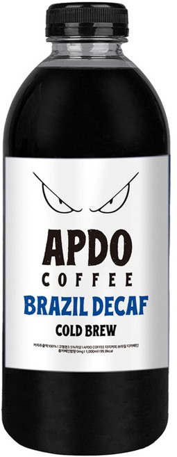 [Apdo.] 압도적인 더치커피 브라질 디카페인 콜드브루 원액 콩의 고소함, 1개, 1개입, 1L