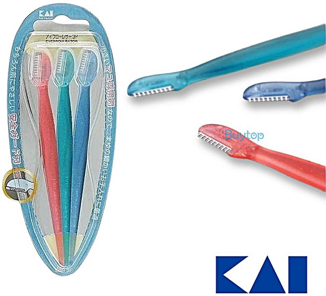 카이 KAI 미니 눈썹칼 세트 3개입, 3가지 색상, 1세트