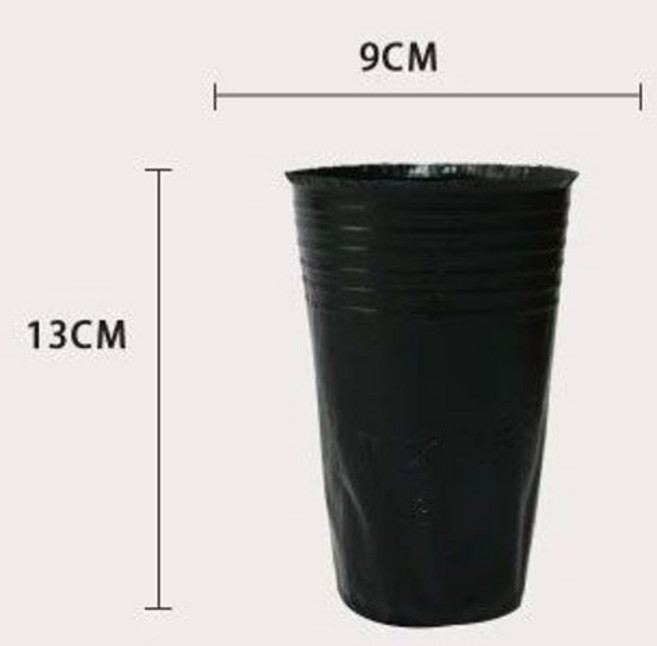 대형 비닐 화분 플라스틱 분갈이 원형 원예 1000개, 1개, 블랙 10x15 직경9 높이13 500개