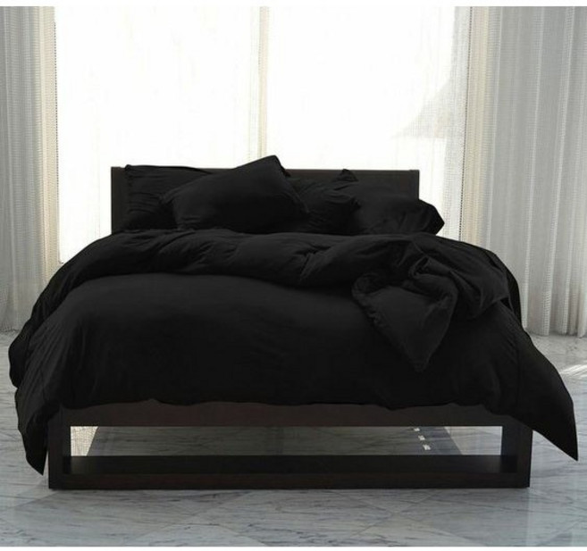 블랙 이불커버 올블랙 시크블랙 black cover