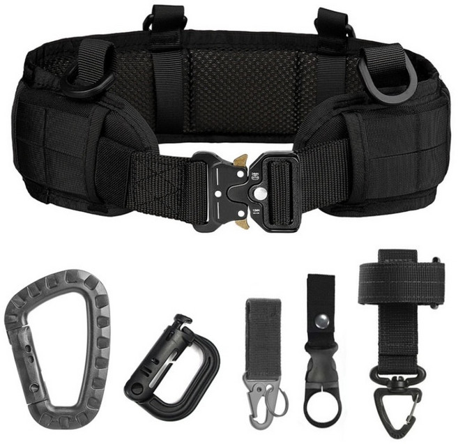 바르고 텍티컬 멀티 전술벨트세트 몰리 아웃도어 밀리터리, 옵션2. 블랙 세트, 1개