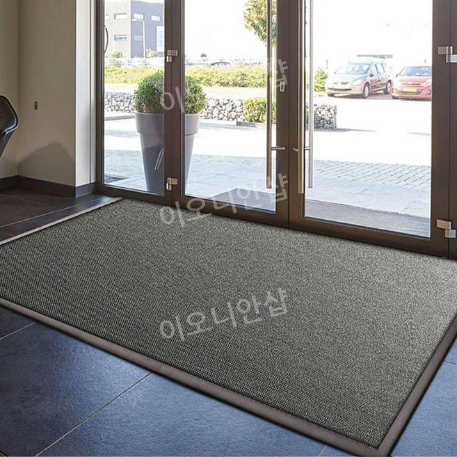 출입구매트 외부 현관 매장 입구 호텔 업소용 신발 발매트 발판 신발털이 카페트, 그레이, 1개