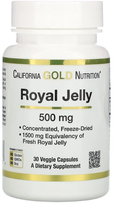 캘리포니아 골드 로얄젤리 농축 동결건조 500mg 베지 캡슐 30정, 1개 - 쿠팡