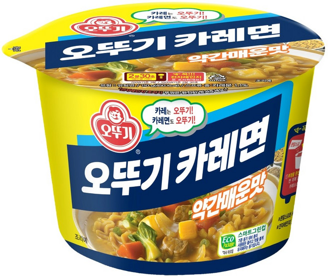 오뚜기 카레면 큰컵 6개 컵라면 카레라면 약간매운맛