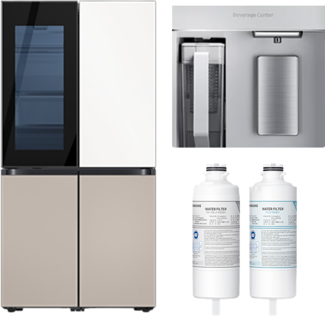 삼성 비스포크 인피니트 정수기 냉장고 정품 필터 RF85C97Y2AP RF85C96Y2AP RF85C98Y2AP RR40C89A5APG RR40C8995APG, 1세트, 인피니트 정수기 필터 HIM